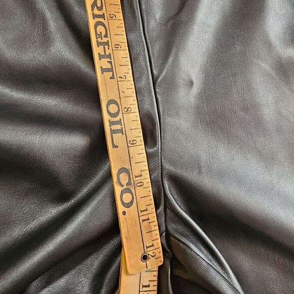 EUC A NEW DAY BLACK FAUX LEATHER TAPERED PANTS STRETCH WAIST SIZE M - Picture 13 of 14
